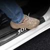 FORAUTO 4PCS Car Door Sill Scuff Plate Anti-scratch Sticker Protector Decor Strip Carbon Fiber For Peugeot 307 206 308 408 ► Photo 2/6