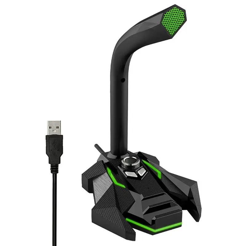 Green USB ABKT-POPU · PINE динамический проводной микрофон USB студийный игровой 360 Omnidirectionnel PC микрофон для компьютера Настольный профессиональный D - Цвет: Green USB