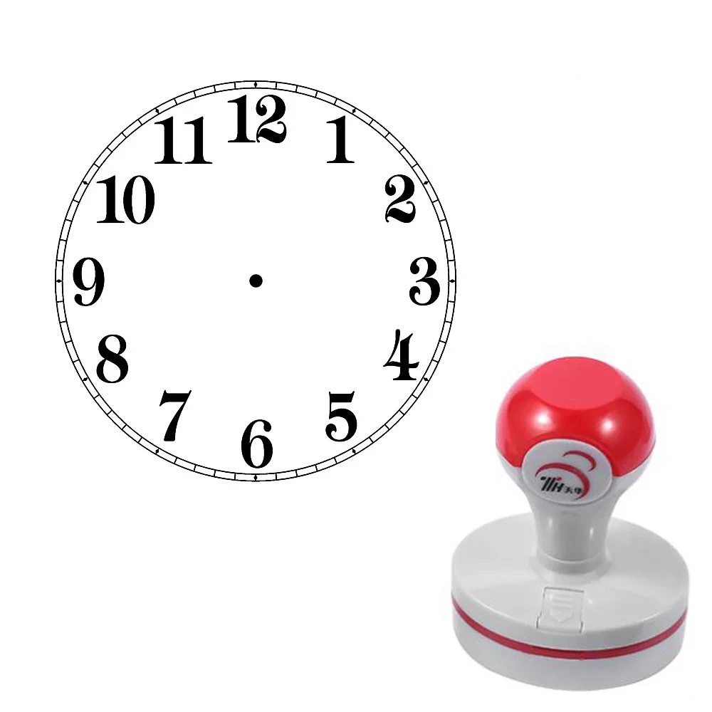 1 Uds reloj blanco Dial auto-entintado fotosensible planificador tampones para scrapbook tarjeta para hacer libro diario arte suministros
