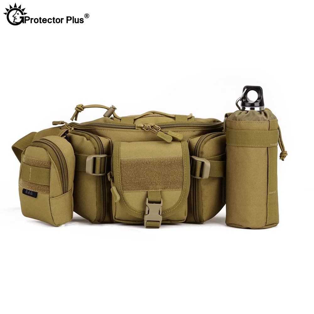 

PROTECTOR PLUS Outdoor Tactical Hunting Bag With Molle Pouches Military Style Fishing Hiking Sport Waist Bag With Water Pouch