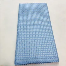 Горячая нигерийский хлопок польский ткань высокого качества Швейцарский польский кружевной Материал 5 ярдов с камнями HL10116