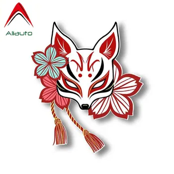 

Aliauto Creative Car Stickers Japanese Fox Mask Waterproof Sunscreen Reflective Decal Auto Accessories Vinyl,13cm*11cm