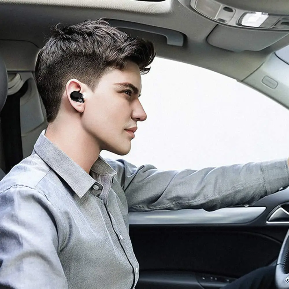 Wireless Bluetooth Headphone Mini Stereo Earset with Charging Box TWS Calls To Reject Invisible Earphones Bass