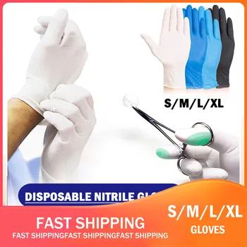 

100PCS 3 Color Disposable Gloves Latex Dishwashing/Kitchen /Work/Rubber/Garden Gloves Universal For Left and Right Hand