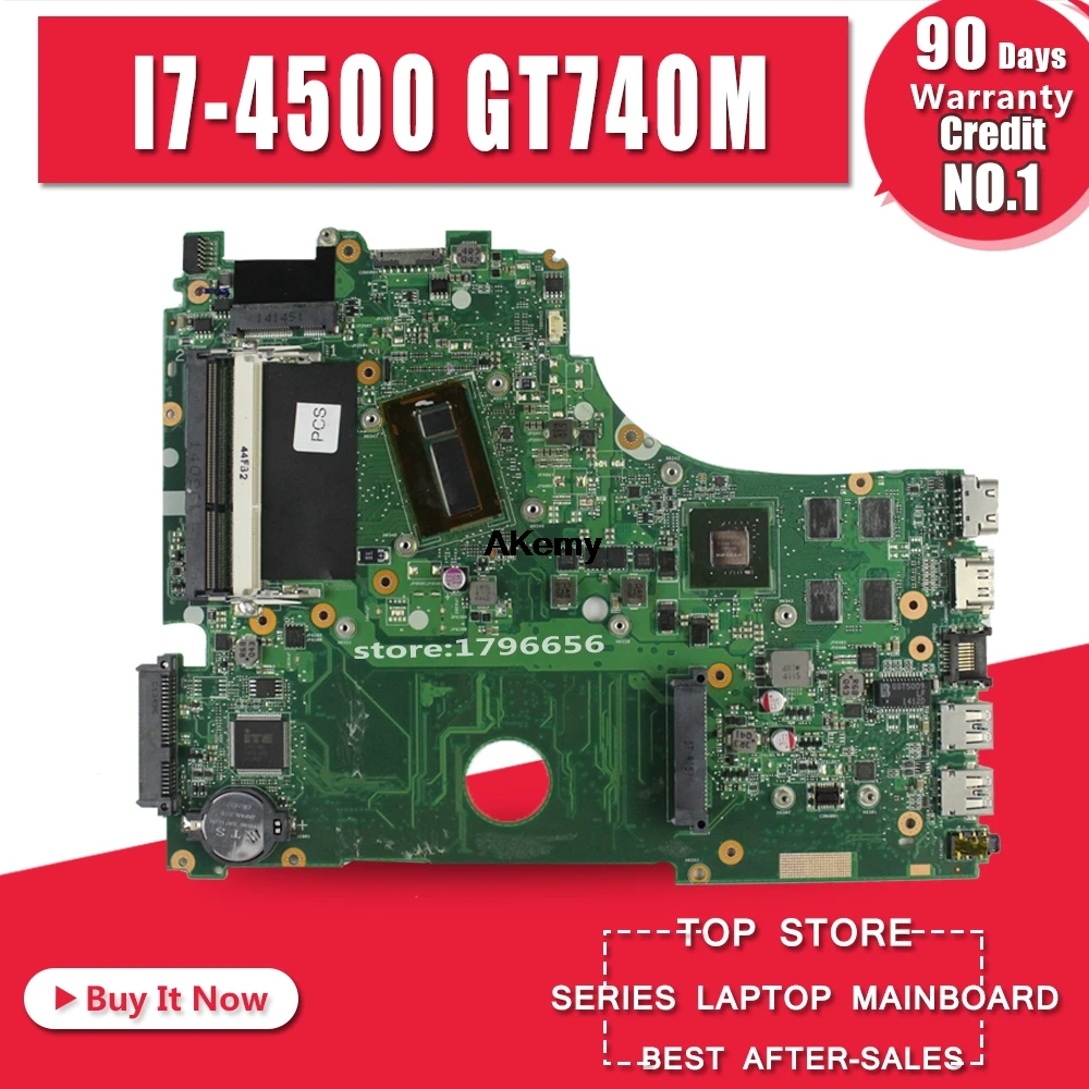 Для Asus A750J A750JB K750J K750JB X750JB REV2.0 платы с i7-4700HQ GT740M 2 г барана испытания