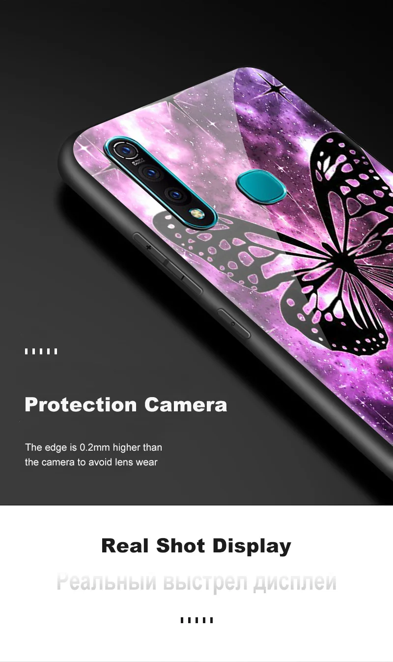 Закаленное Стекло КРЫШКА ДЛЯ VIVO Y75 Y79 Y83 Y85 Y93 Y97 X21i UD X23 X27 Pro Z3 Z5X V5S V7 плюс V9 V11i iQOO S1Pro дизайн сумка с рисунком животных