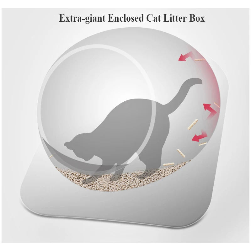 Cat Litter Tray Cat Litter Box Toilet Box Hooded Litter Box 52.5x46x36cm Cat Litter Tray Cat Litter Box Toilet Box Hooded Litter Box 52.5x46x36cm