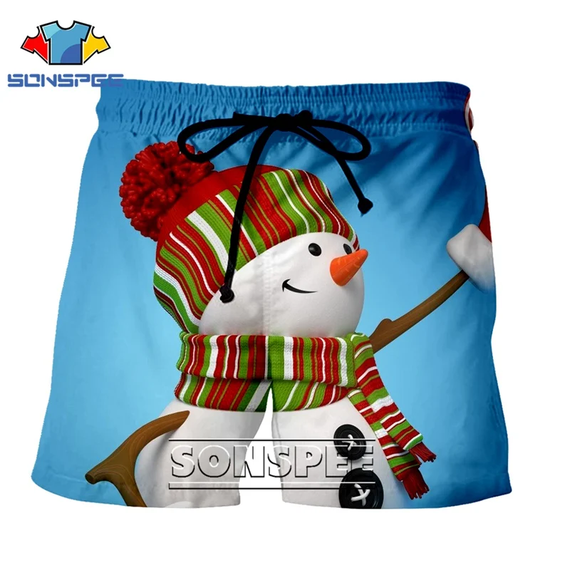 19 Fashion punk xmas shorts casual anime men women Christmas leisure streetwear shirt sports Harajuku Beach Santa Claus Sweatpants - Цвет: 19
