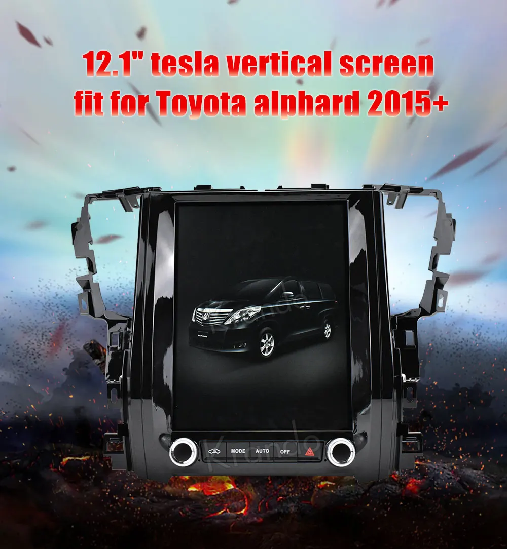 Clearance Krando Android 8.1 12.1" Tesla Vertical car multimedia player for Toyota Alphard navigation system 0