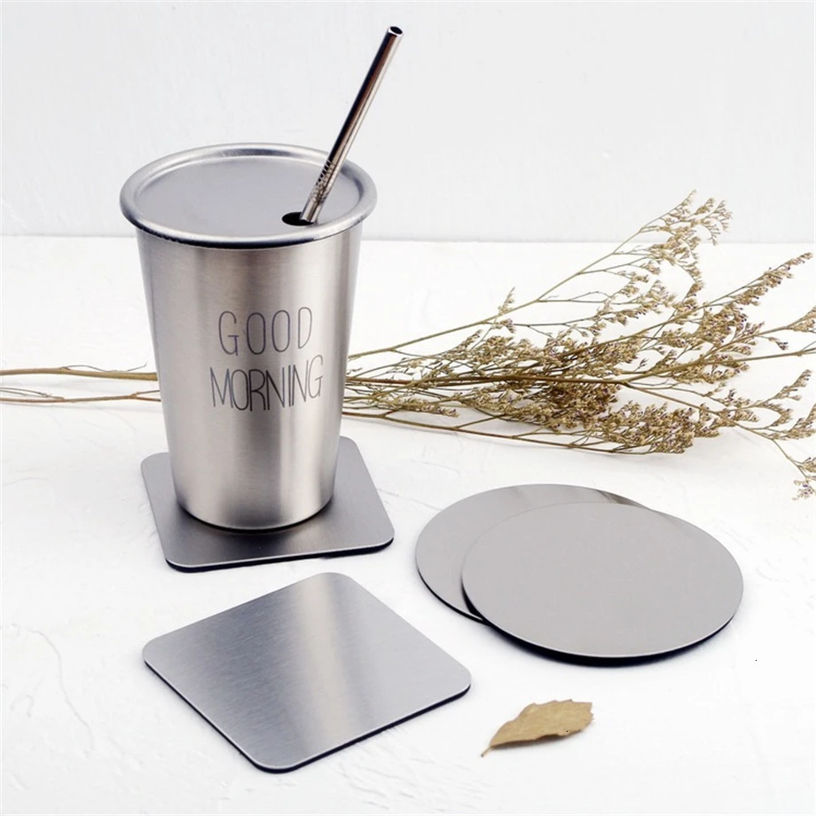 Soffe Ins Style Gold-plated Titanium Stainless Steel Cup Pad Suitable For Coffee Cup European Non-slip Heat Insulation Mat Soffe Ins Style Gold-plated Titanium Stainless Steel Cup Pad Suitable For Coffee Cup European Non-slip Heat Insulation Mat