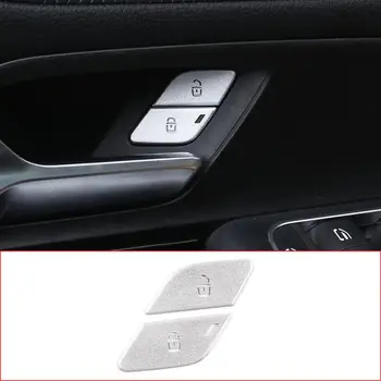 

For Mercedes-Benz A B CLA GLB GLA C117 W177 W247 X156 X247 19-20 Stainless Steel silver door lock button sticker