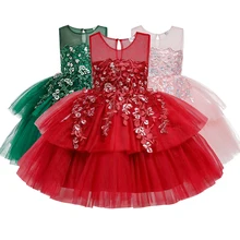 Кружевное платье принцессы без рукавов; торжественное Пышное Платье для девочек на свадьбу; платье для девочек 3-10 лет; Карнавальный костюм для девочек; одежда для детей