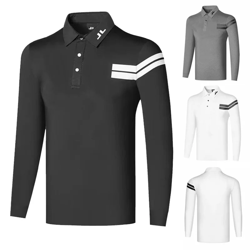 Men Golf Wear Man Polo Golf Korean Clothing Soft Fabric Fall/winter Men