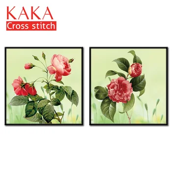 

Cross stitch kits,Embroidery needlework sets with printed pattern,11CT canvas for Home Decor Painting,Flowers Full NCKF195