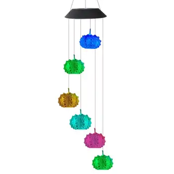 

Color Changing LED Solar Lamp Wind Chime Light Home Outdoor Waterproof Garden Fences Decoration Lamp With Hook Beautiful Hot