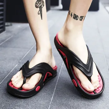 

Mens Flip Flops Breathable Lightweight Wear-resistant Non-slip Thick Sole Massage Shoes ENA88