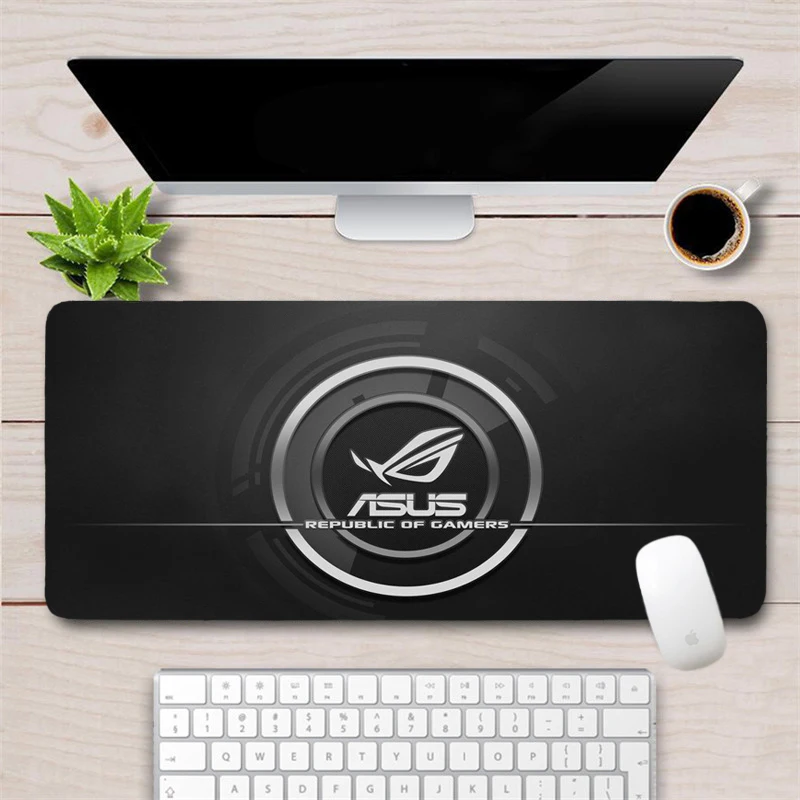 Большой Прохладный ASUS игровой Мышь коврик 80x40 см геймер Коврик для мыши XXL резиновые Республика геймеров Мышь pad долговечный переносной Настольный коврик