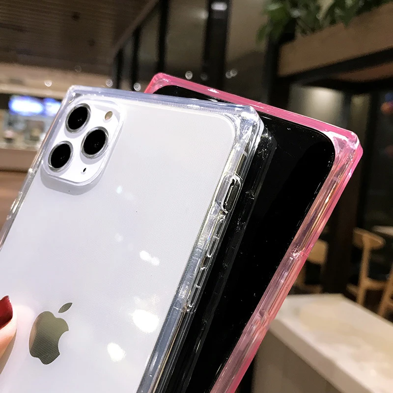 Ударопрочный прозрачный чехол LOVECOM для iPhone 12 Mini 11 Pro Max XS XR 6 6S 7 8 Plus X Мягкий