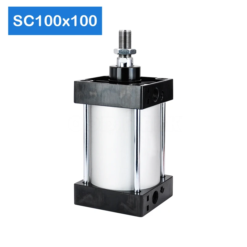 

Free shipping SC100x100 Series Single Rod Double Acting Pneumatic Bore 100 Strock 100 Standard air pneumatic cylinder SC100*100