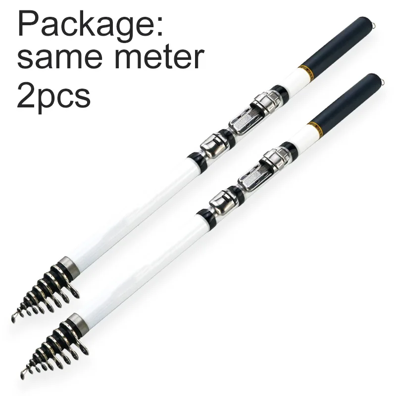 2pcs for same meter Мини-Карп телескопическая портативная Удочка спиннинг жесткий пластик, армированный волокном, углеродное волокно, рыболовные снасти для рук, удочка для океана - Цвет: 2pcs for same meter