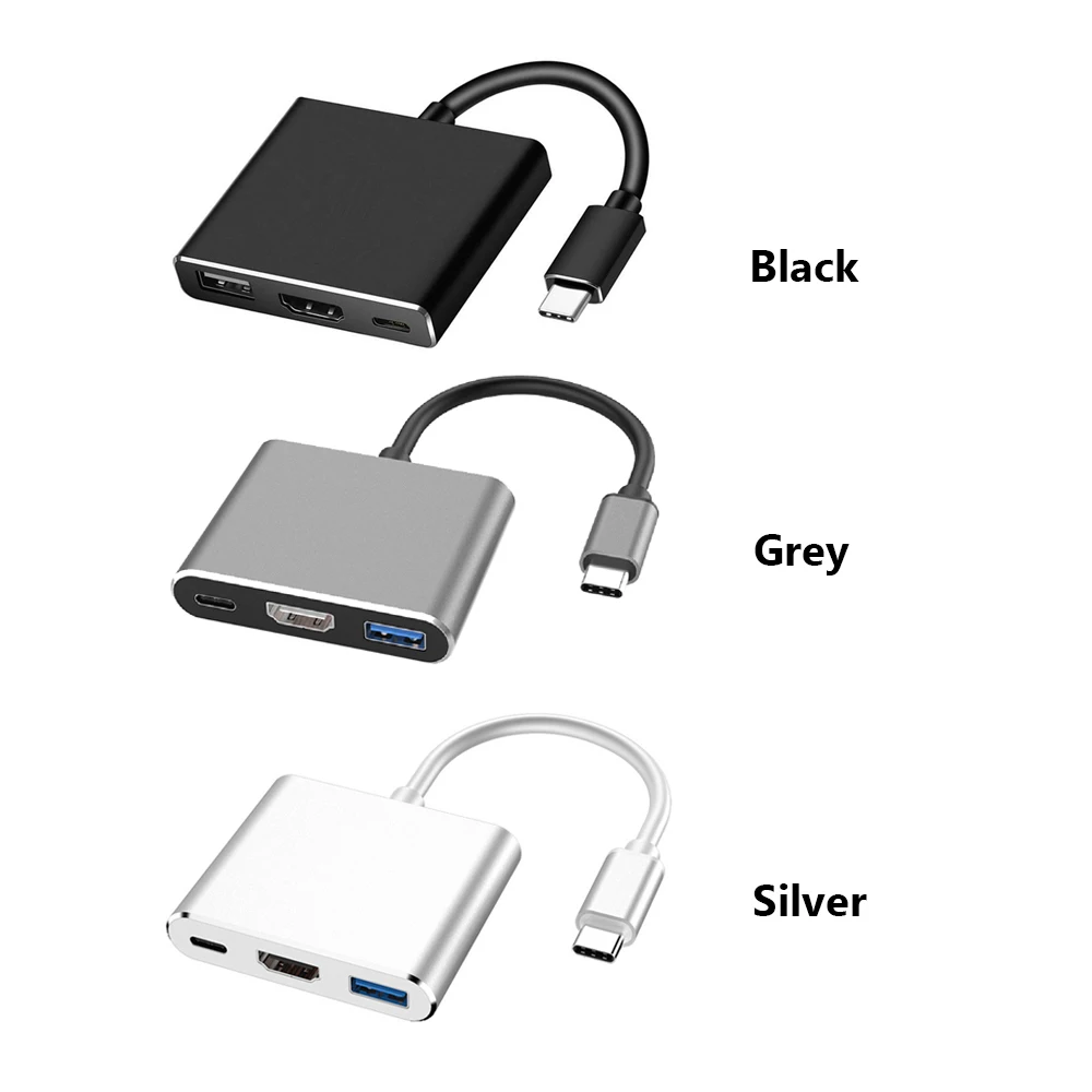 USB 3,1 type C к USB-C 4K HDMI USB 3,0 PD зарядный адаптер конвертер кабель 3 в 1 многопортовый адаптер концентратор для MacBook Pro