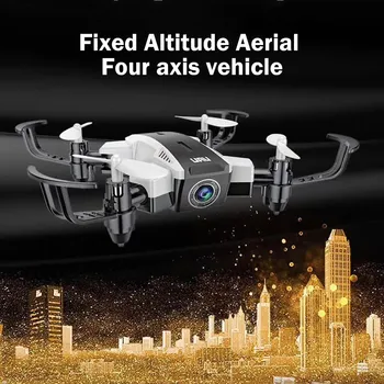 

20# Kids Mini Drone UAV Mini Unmanned Four-Axis Aircraft WiFi HD Camera Foldable RC Quadcopter Aircraft Fixed 3D Flip