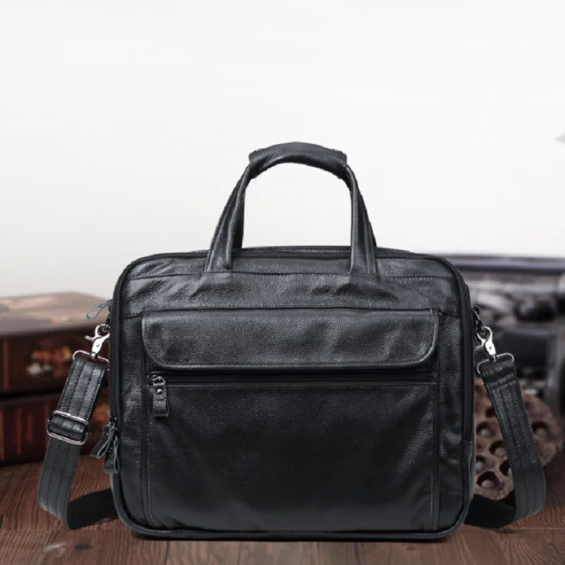 

Fashion Leather Men's Bag Business Retro Men's Handbag