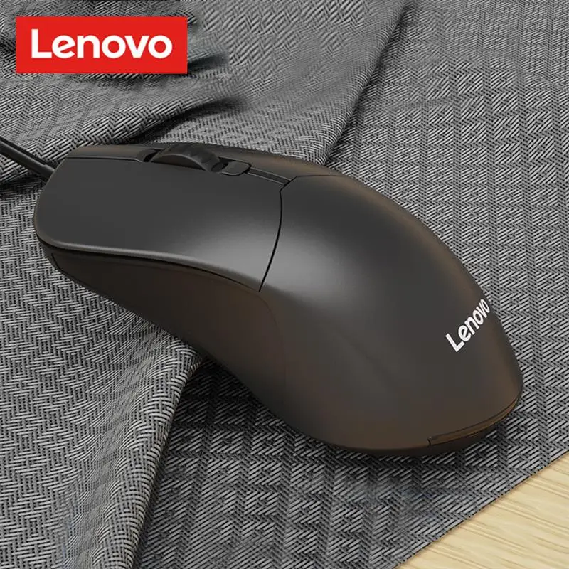 Lenovo-ratón con cable USB M101, 1200DPI, para juegos, oficina, ordenador, barra de Internet para PC, escritorio, Notebook