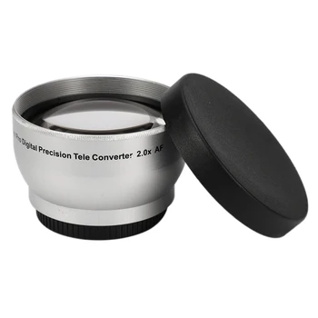 

NEWYI 46mm 2.0X TELE Telephoto LENS for Camcorder 46 mm 2X Silver