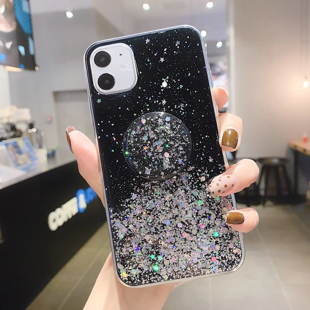 Милый блестящий чехол ТПУ для iPhone XR X XS MAX, роскошный чехол-держатель для телефона в виде макарон, чехол для iPhone 11 11 Pro MAX 8 7 6S 6 Plus, чехол