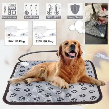 

Heating Pad Electric Warm Mat Waterproof Puppy Power-off Protection Soft Pet Pad Carpet For Cat Dog Animal Home Office Chair