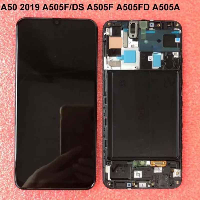 Супер AMOLED 6," ЖК-дисплей для samsung galaxy A50 A505F/DS A505F A505FD A505A сенсорный экран дигитайзер в сборе с рамкой