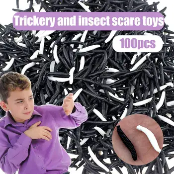 

100pcs/lot Soft Lure Fishing Simulation Earthworm 2.8cm red Worms Artificial Fishing Lure Tackle Lifelike Fishy Lures