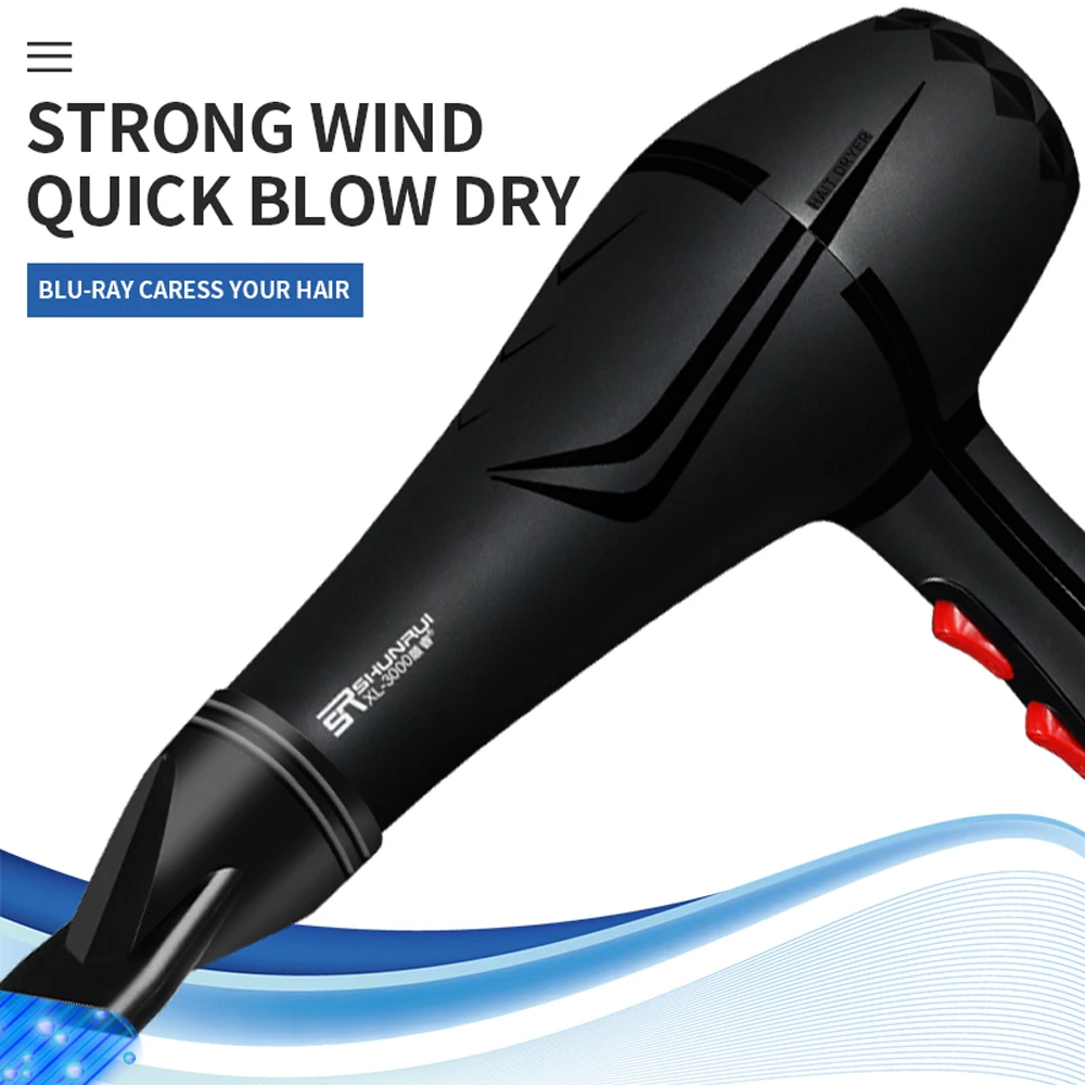 2020 Hair Dryer Powerful Professional Salon Negative Ion Blow Dryer Electric Hairdryer Hot Cold Wind With Air Collecting  Nozzle 2
