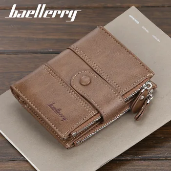 

High Quality Men Wallet Leather Purse Male Wallets With Coin Purses Men Short Wallet Card Holder Small Clutch MWS296