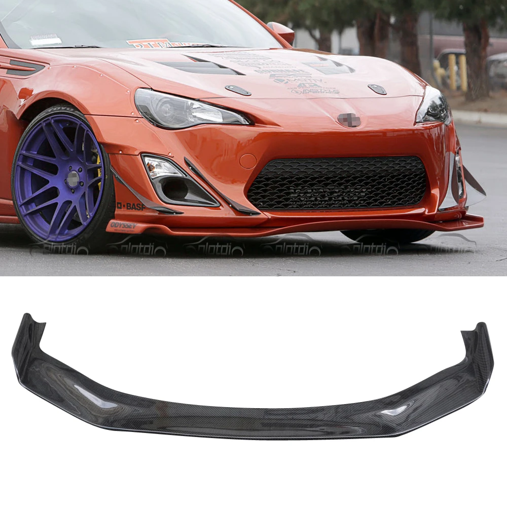 Передняя губа для FT86 GT86 Scion FRS BRZ Rocket Bunny стиль Тюнинг автомобиля реальный бампер из углеродного волокна спойлер