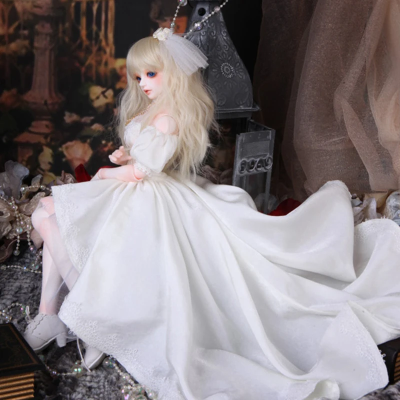 1/3 1/4 1/6 BJD куклы модное белое платье для кукол игрушка одежда аксессуары|Куклы| |