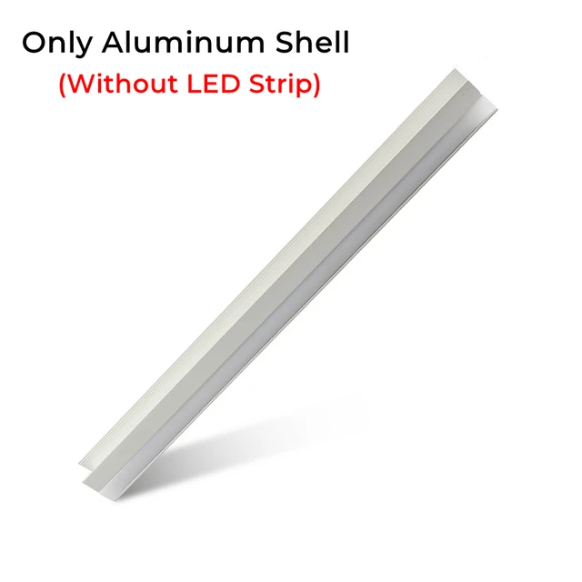 30/40/50cm LED Strip Cabinet Splint Lamps Hidden Doule Side Glow Aluminum Profiles 18mm Wood Board Layer Linear Bar Strip Lights Only Aluminum Shell