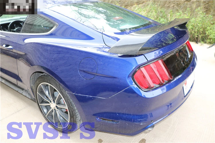 Высокое качество GT350R Стиль Настоящее углеродное волокно/Праймер Неокрашенный FRP автомобильный спойлер заднего багажника, крыла для Ford Mustang