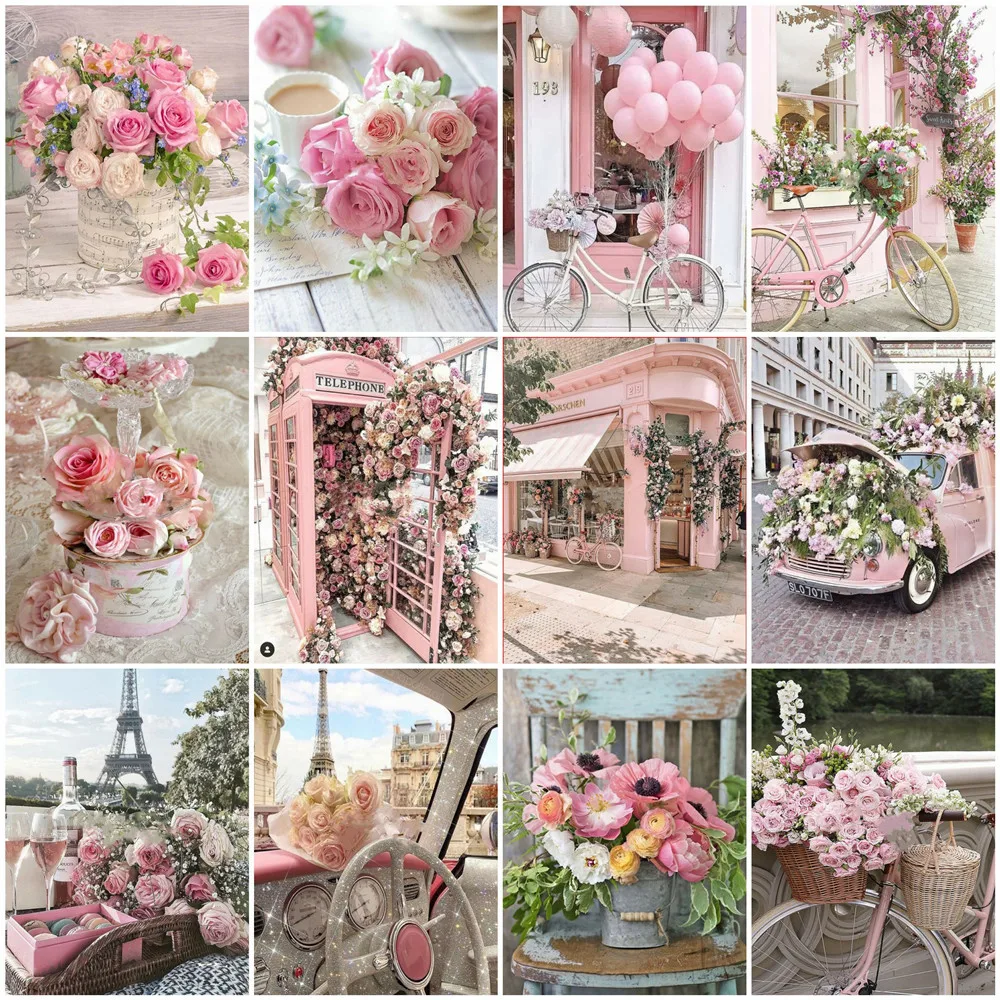 5D DIY Diamond Embroidery Flowers Needlework Full Drill Painting Peony Cross Stitch Kits Home Decor | Дом и сад