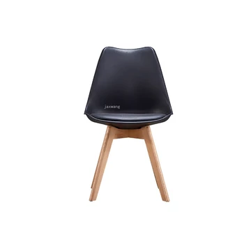 

Nordic Dining Chair Pu Cushion Solid Wood Casual Simple Fashion Creative Restaurant Chair Coffee Chair Home Chair