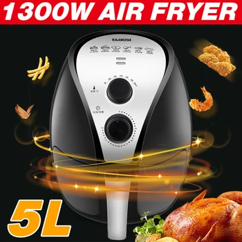 

5L 1300W Oil free Air Fryer Health Fryer Cooker Smart Overheating Protection Multi function Smart Fryer for French fries