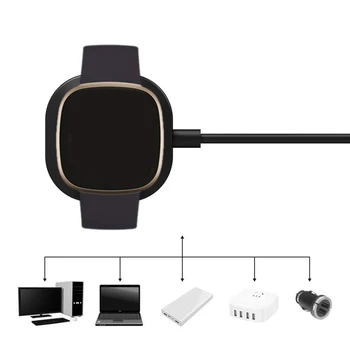 

Charging Dock For -Fitbit Versa3/Sense Smart Watch Charger Base Station Cable Ad