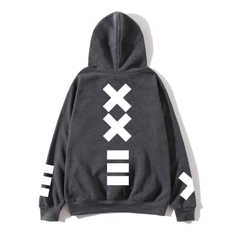 

2020 Streetwear Threaded Cuff Hoodie Pullover Sweatshirt XX Men's Fashion Hip Hop Hoodie Casual Loose Hoodie