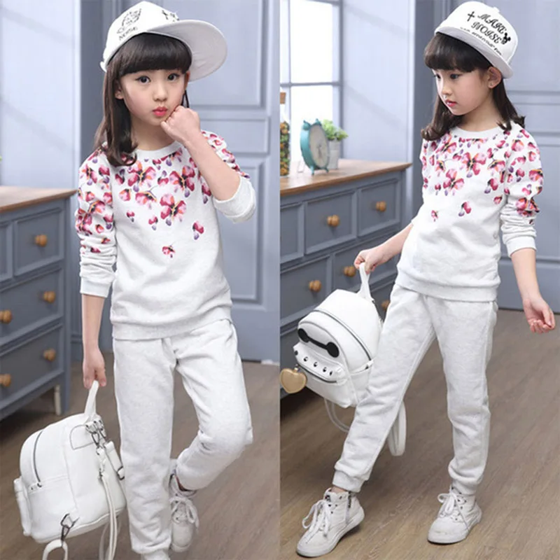 Одежда для девочек-подростков комплект детской одежды, хлопковый свитер+ штаны, повседневный костюм из двух предметов с блестками для девочек 6, 8, 10, 12 лет - Цвет: As Picture