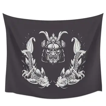 

Goohome Japanese Samurai Warrior Tapestries Wall Decor Bedspread Wall Art Bedding Blanket Curtain Scarf Towel Wrinkle-Resistant