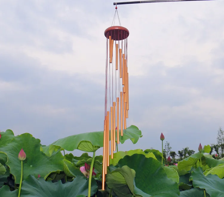 

Wind Chimes Pendant Wood Tuner Big Bell Chimes Frosted Tube Birthday Gift Home Decoration Pendant