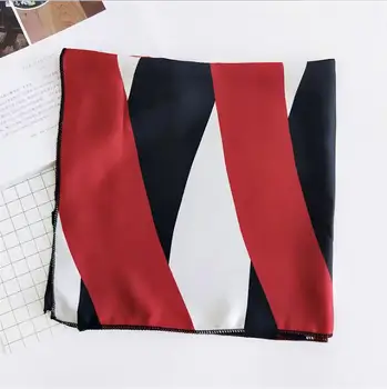 

New Hot Sale Small Square Satin Scarf Artifical Silk Scarf Foulard Femme Elegant Women's Wrap Handkerchief Bandana Accessories