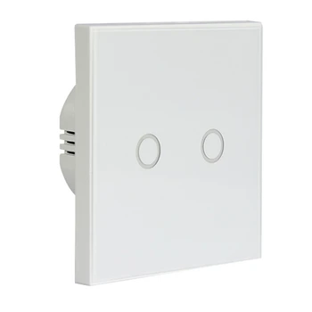 

Retail 2Gang Press/WiFi Remote Smart Wifi Wall Light Switch Tuya Smart Life APP Work with Alexa,Google Home,IFTTT EU Plug