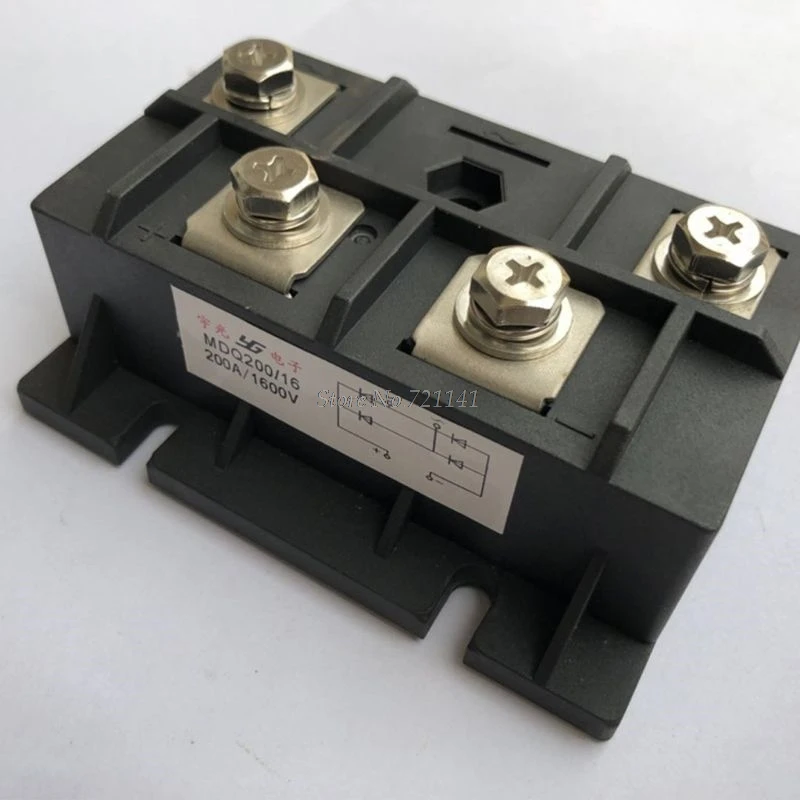 Series Single Phase Bridge Modules MDQ200A 200A Amp 1600V 1-Phase Diode Rectifier Radiator Copper Base